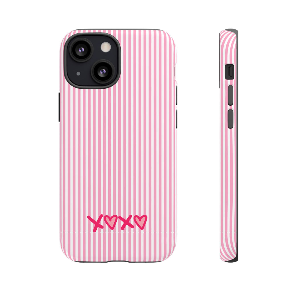 Galentines Day Pink Striped Lines phone case, Pink Stripe Iphone case | Tough Cases - Iphone, Samsung and Pixel Mobile cases