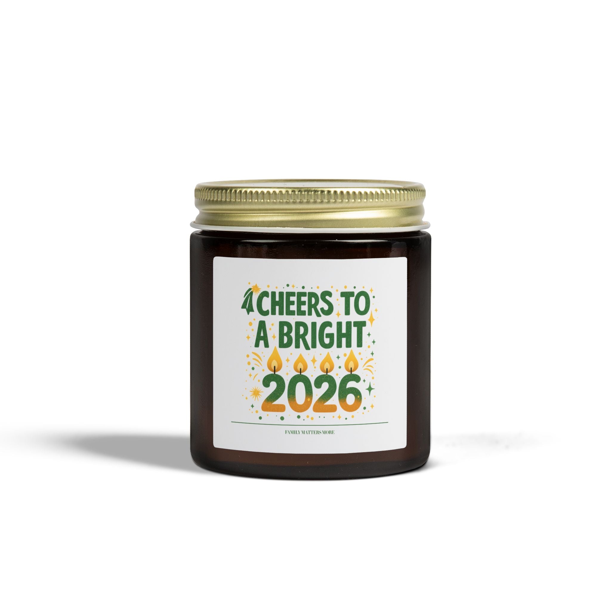 Cheers to a Bright 2026 Candle, Scented Soy Candle 4oz 9oz, Happy New Year Jar Candle, New Years Eve Gift