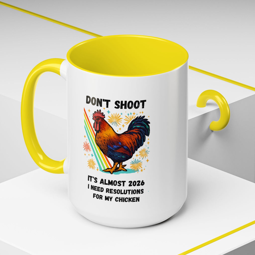 Dont Shoot 2026 Resolutions Mug, Funny Rooster Gamer Mug, Arc Raiders Inspired 11/15oz Coffee Mug, Gift for Brother