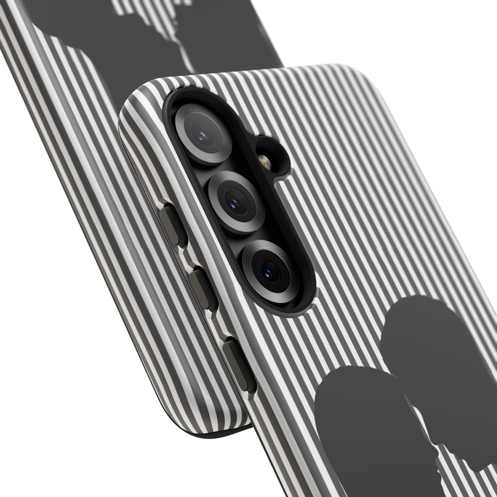 Silhouette Couple Phone Case | Galentines Day Striped Black and white phone case, Stripe Iphone case - Iphone, Samsung and Pixel Mobile case