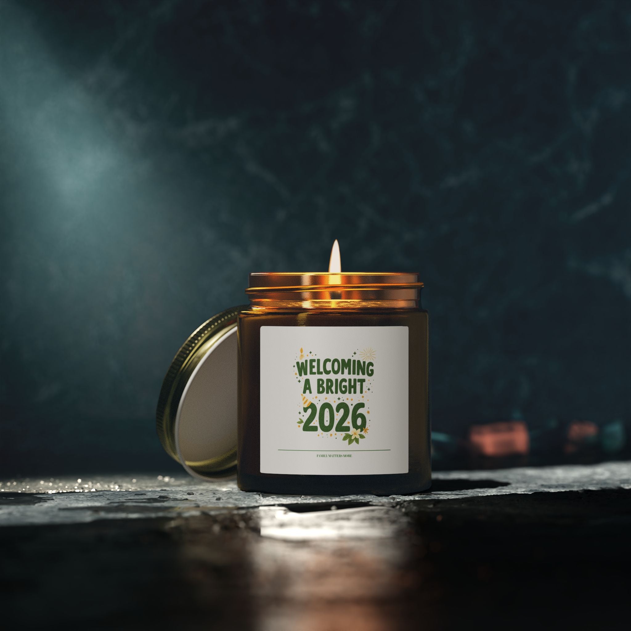 Welcoming a Bright 2026 Candle, Scented Soy Candle 4oz 9oz, Happy New Year Jar Candle, NYE Gift, New Beginnings