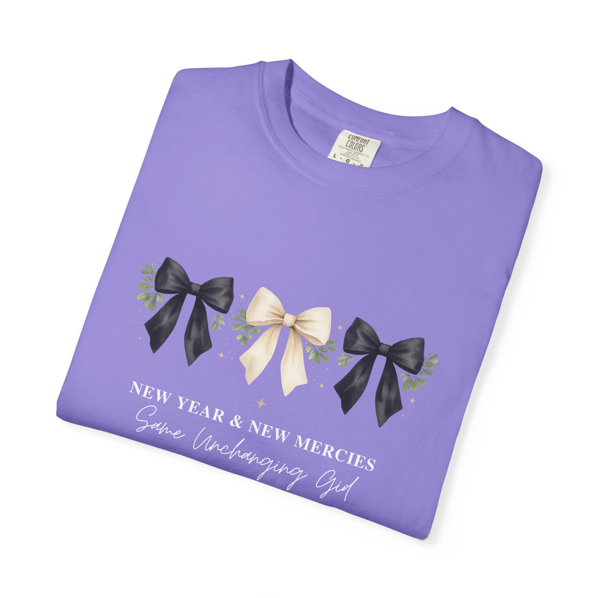 New Year & New Mercies Shirt, Same Unchanging God, Family Matching Comfort Colors 1717 Tee, Christian New Year Gift, Unisex Adult Youth