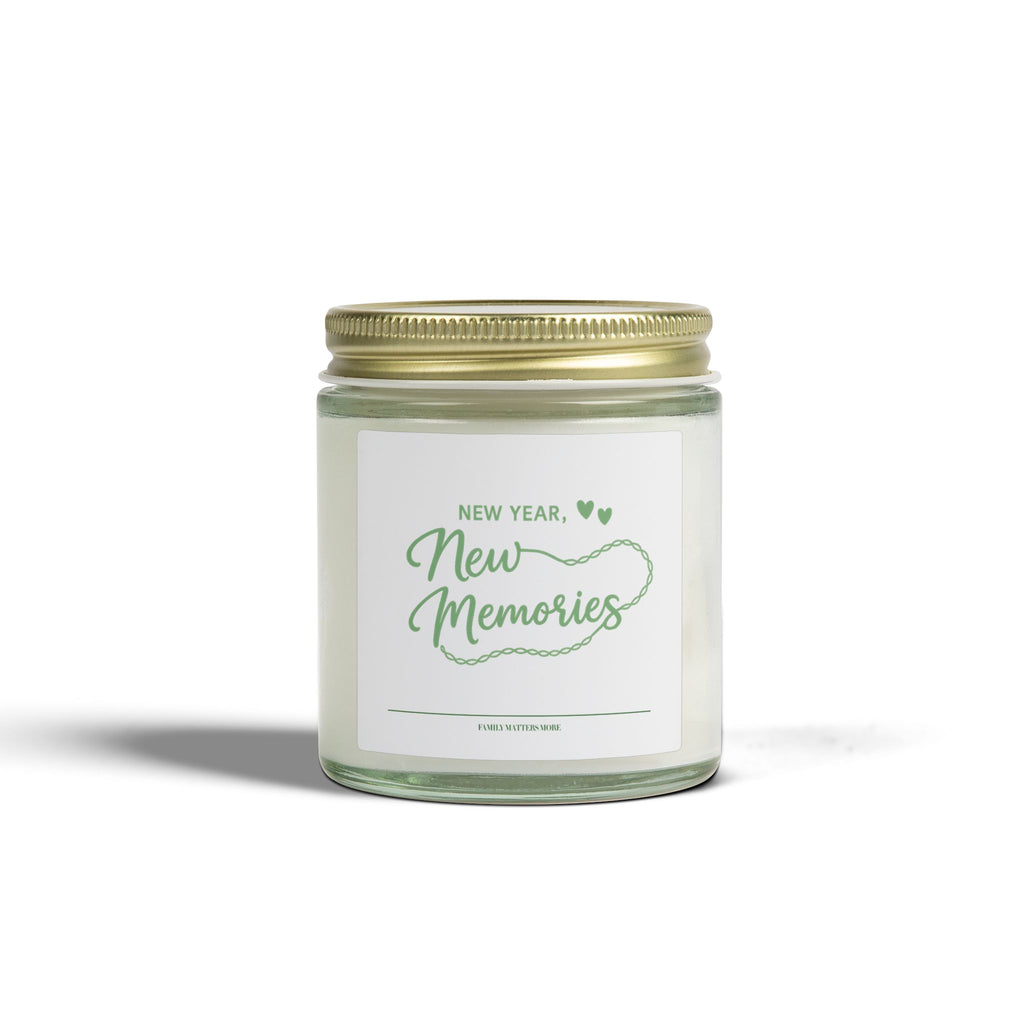 New Year New Memories Candle, Scented Soy Candle 4oz 9oz, New Years Eve Gift, Fresh Start Jar Candle, Holiday Decor