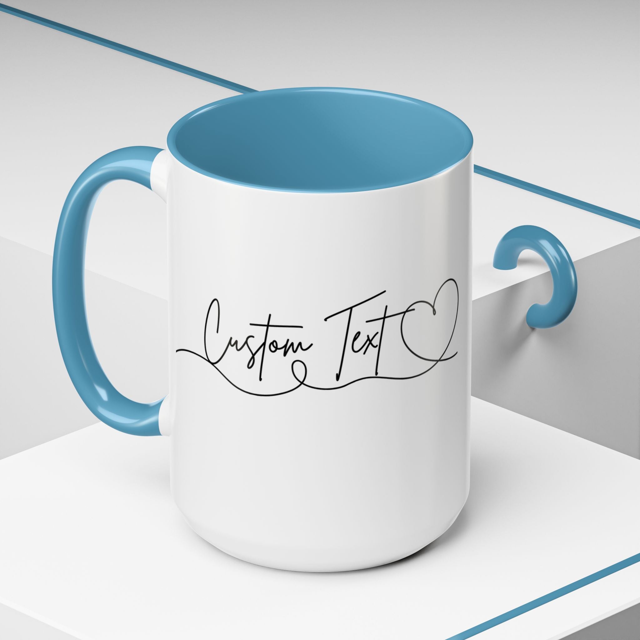 Personalized Name Mug, Custom Name Coffee Mug, Heart Name Mug, 11oz 15oz Ceramic Cup, Birthday Gift for Her Him