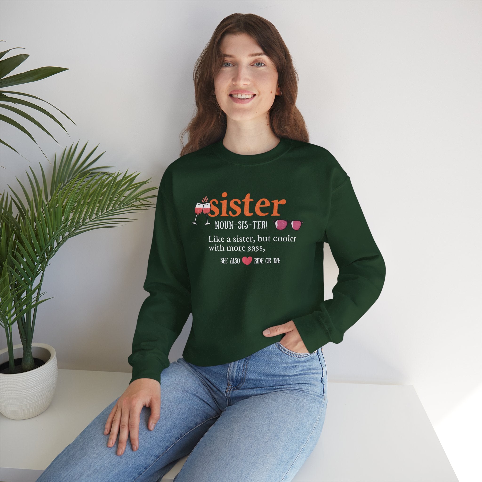 Sister Sweatshirt, Like a Sister But Cooler Quote, Funny Sister Hoodie, Sassy Best Friend Gift, Unisex Adult Youth