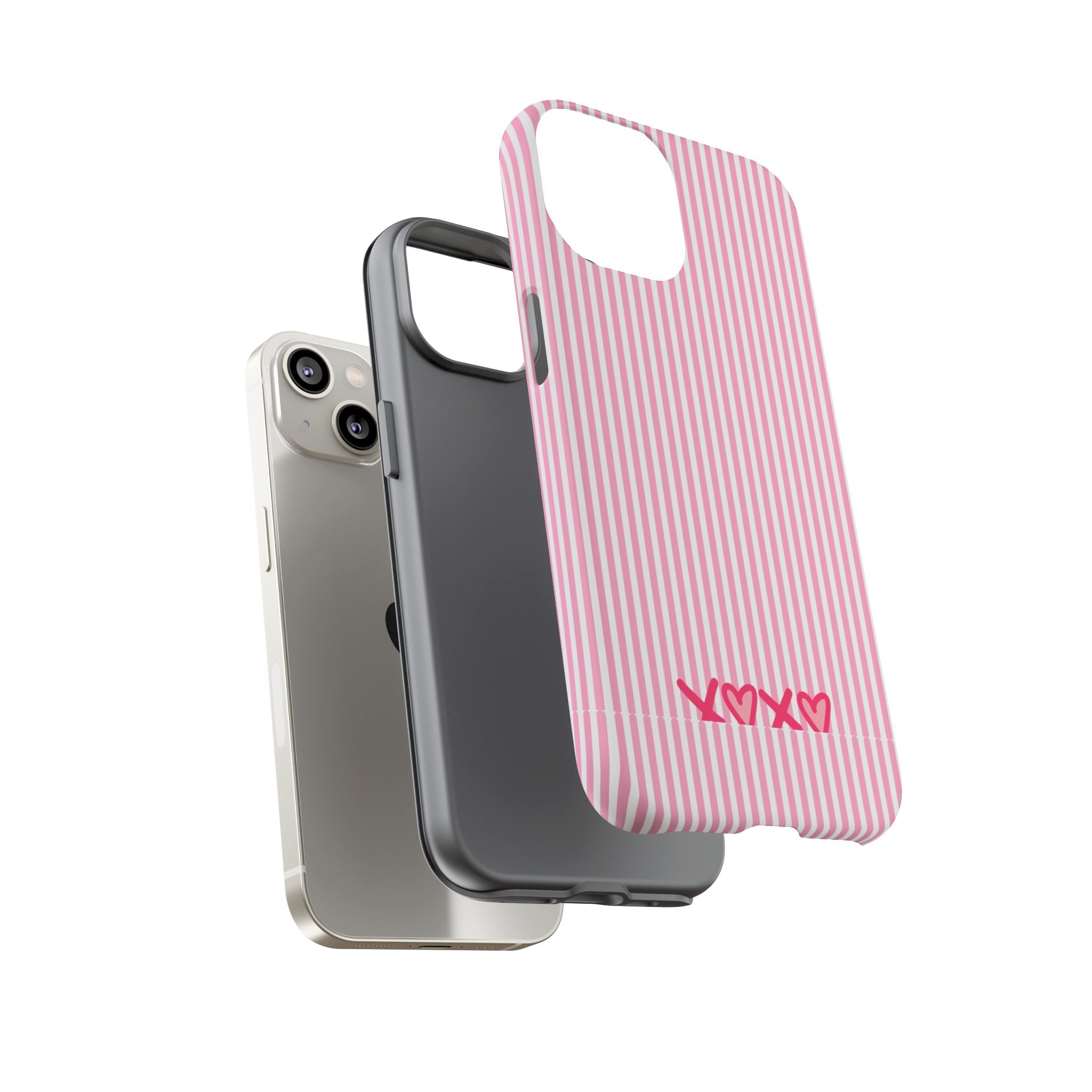Galentines Day Pink Striped Lines phone case, Pink Stripe Iphone case | Tough Cases - Iphone, Samsung and Pixel Mobile cases