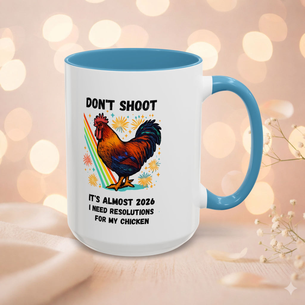 Dont Shoot 2026 Resolutions Mug, Funny Rooster Gamer Mug, Arc Raiders Inspired 11/15oz Coffee Mug, Gift for Brother
