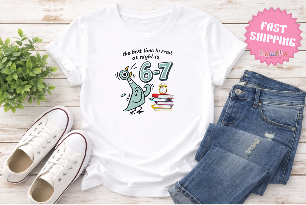 Comfort Colors Reading 6-7 T-Shirt, Pigeon Elephant Piggie Children's Books Shirt, Teacher 6 7 Tee, Funny Gifts for teachers appreciation