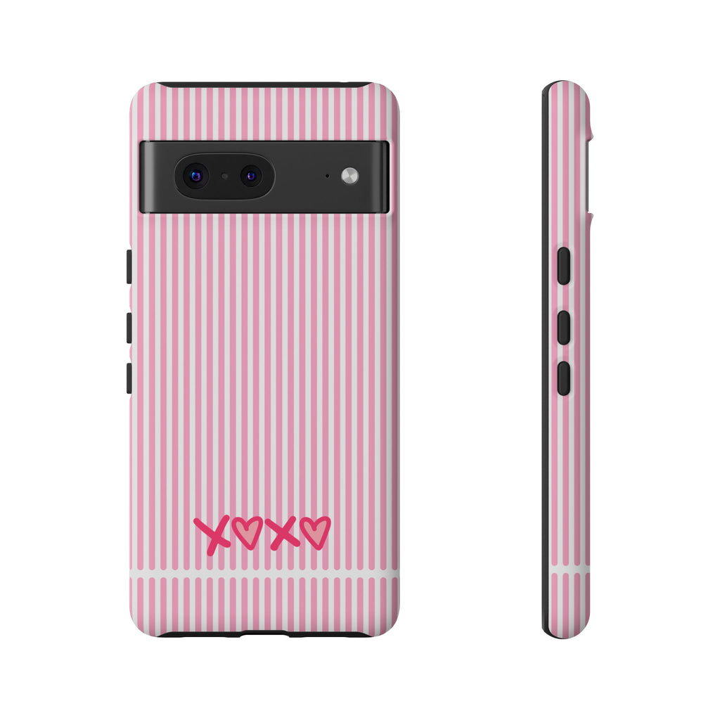 Galentines Day Pink Striped Lines phone case, Pink Stripe Iphone case | Tough Cases - Iphone, Samsung and Pixel Mobile cases
