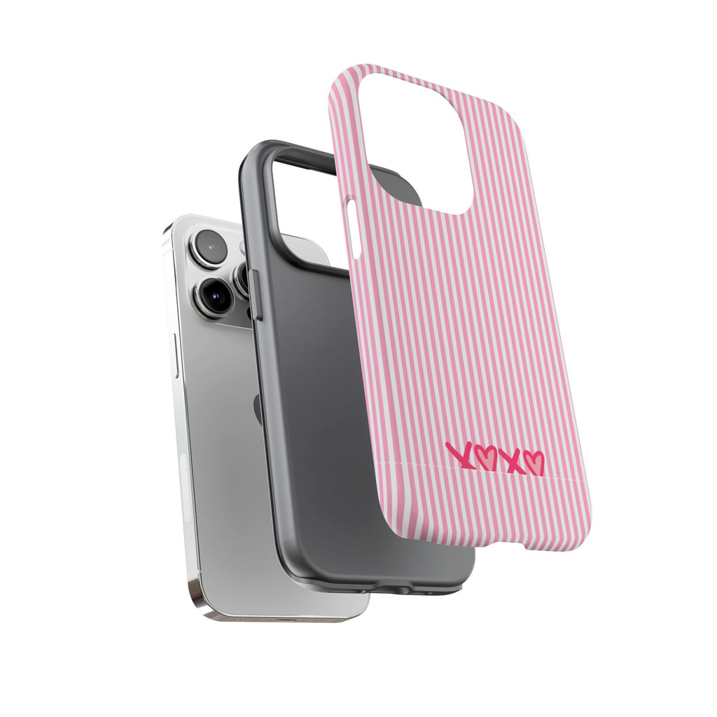 Galentines Day Pink Striped Lines phone case, Pink Stripe Iphone case | Tough Cases - Iphone, Samsung and Pixel Mobile cases