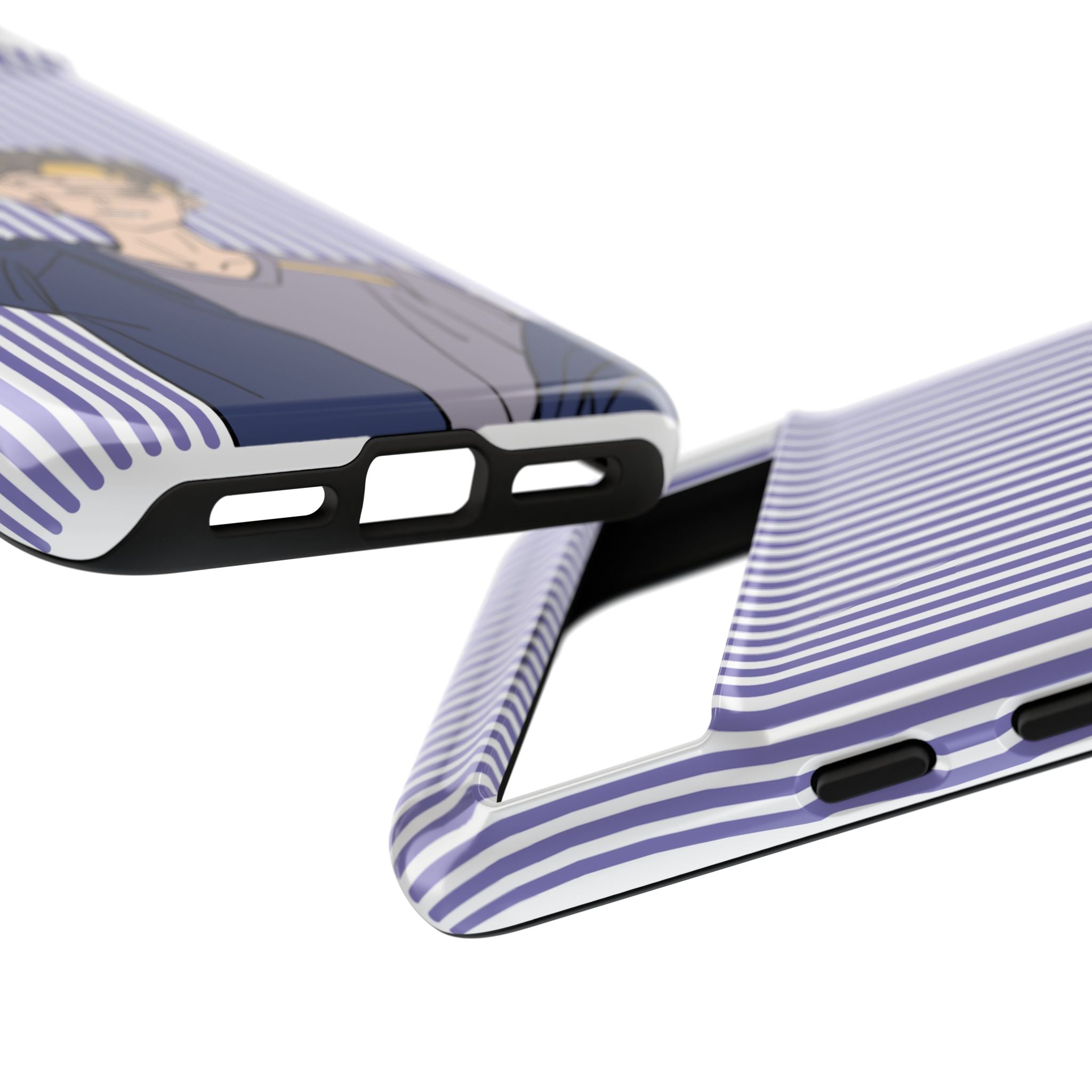 Casual Anime Guy Phone Case | Valentines Day Striped Lines phone case, Purple Stripe Iphone case - Iphone, Samsung and Pixel Mobile cases