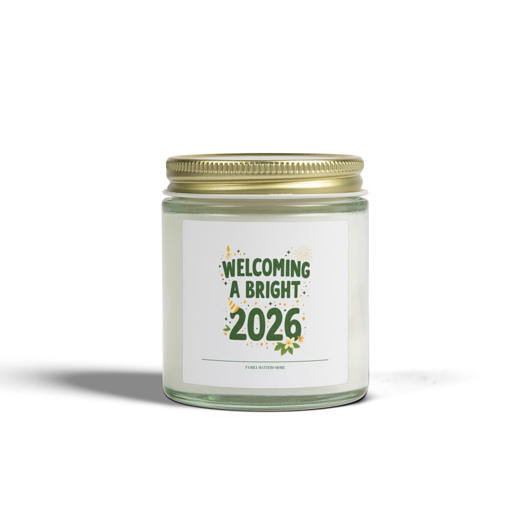 Welcoming a Bright 2026 Candle, Scented Soy Candle 4oz 9oz, Happy New Year Jar Candle, NYE Gift, New Beginnings
