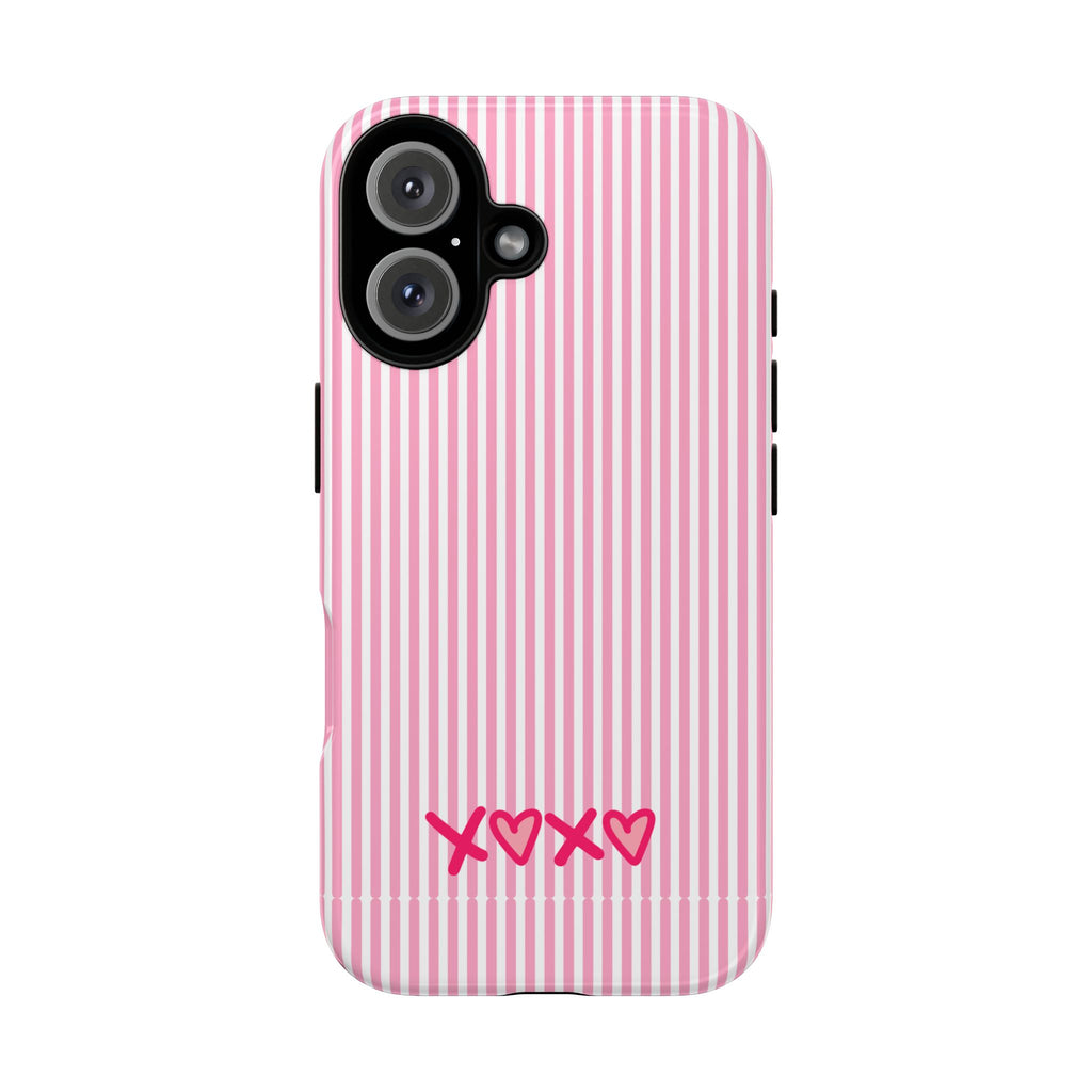Galentines Day Pink Striped Lines phone case, Pink Stripe Iphone case | Tough Cases - Iphone, Samsung and Pixel Mobile cases