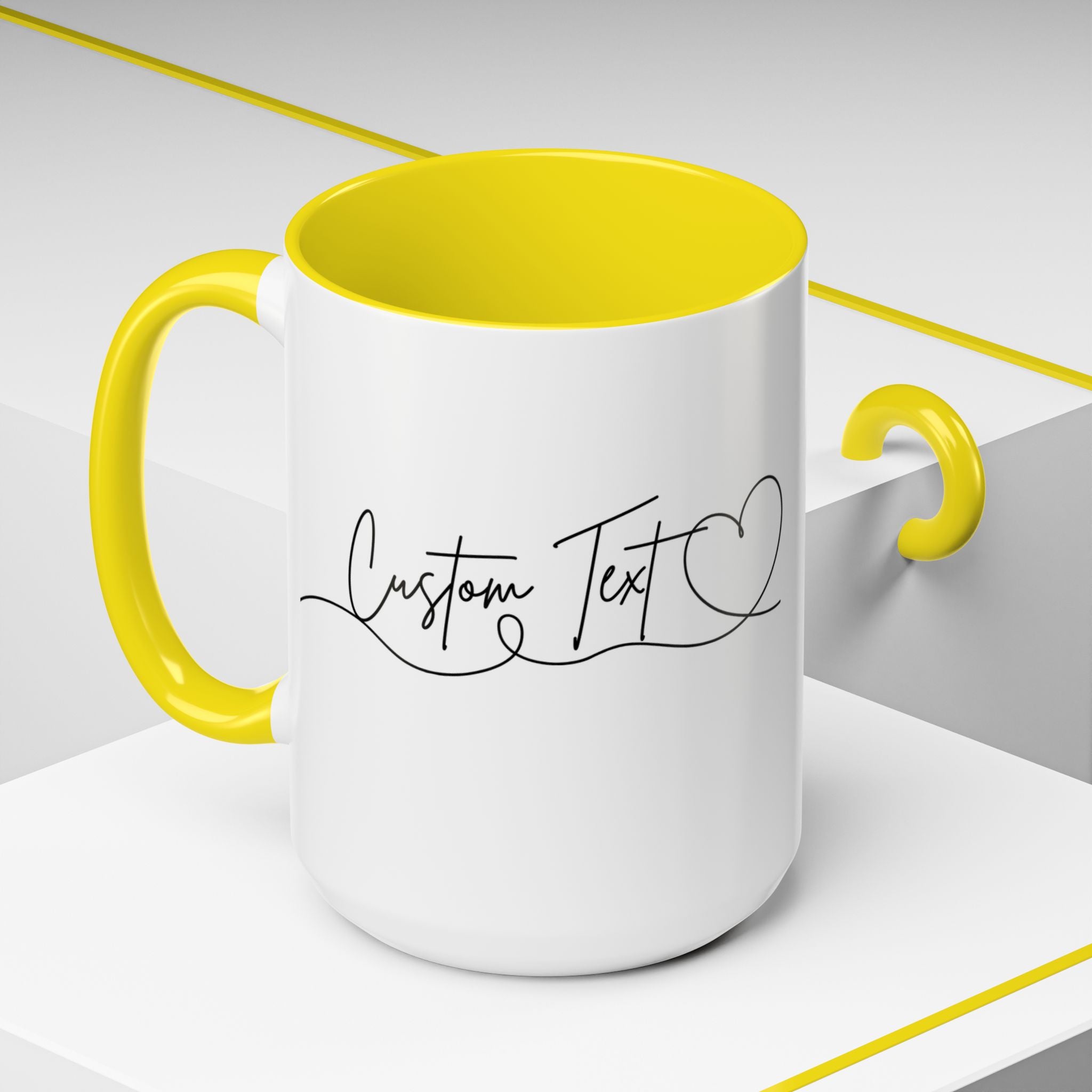 Personalized Name Mug, Custom Name Coffee Mug, Heart Name Mug, 11oz 15oz Ceramic Cup, Birthday Gift for Her Him