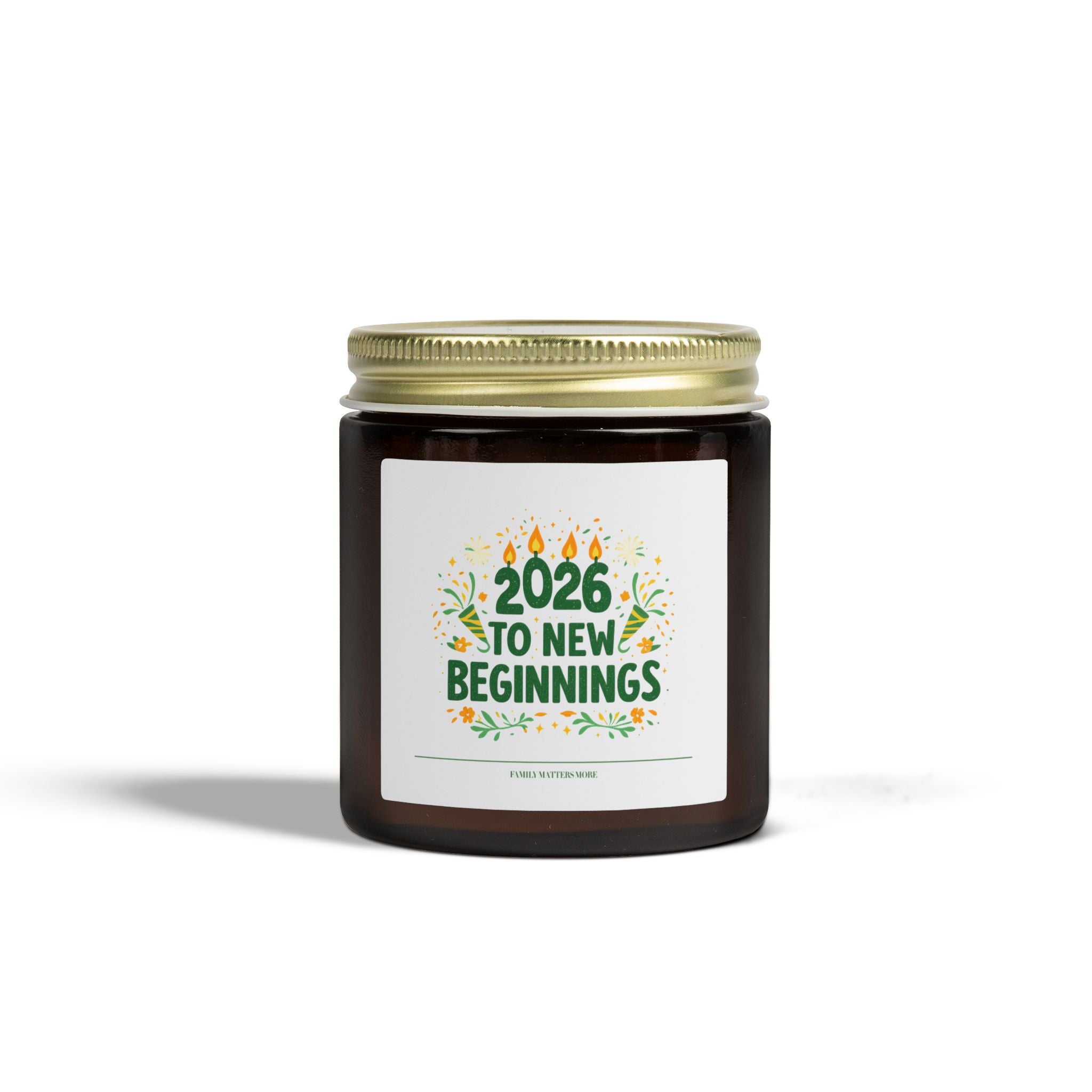 2026 To New Beginnings Candle, Happy New Year Scented Soy Candle 4oz 9oz, Hand Poured Jar, NYE Gift