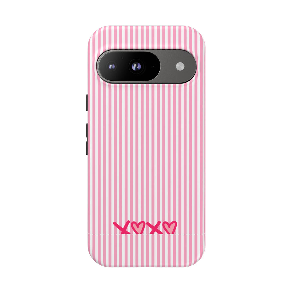 Galentines Day Pink Striped Lines phone case, Pink Stripe Iphone case | Tough Cases - Iphone, Samsung and Pixel Mobile cases