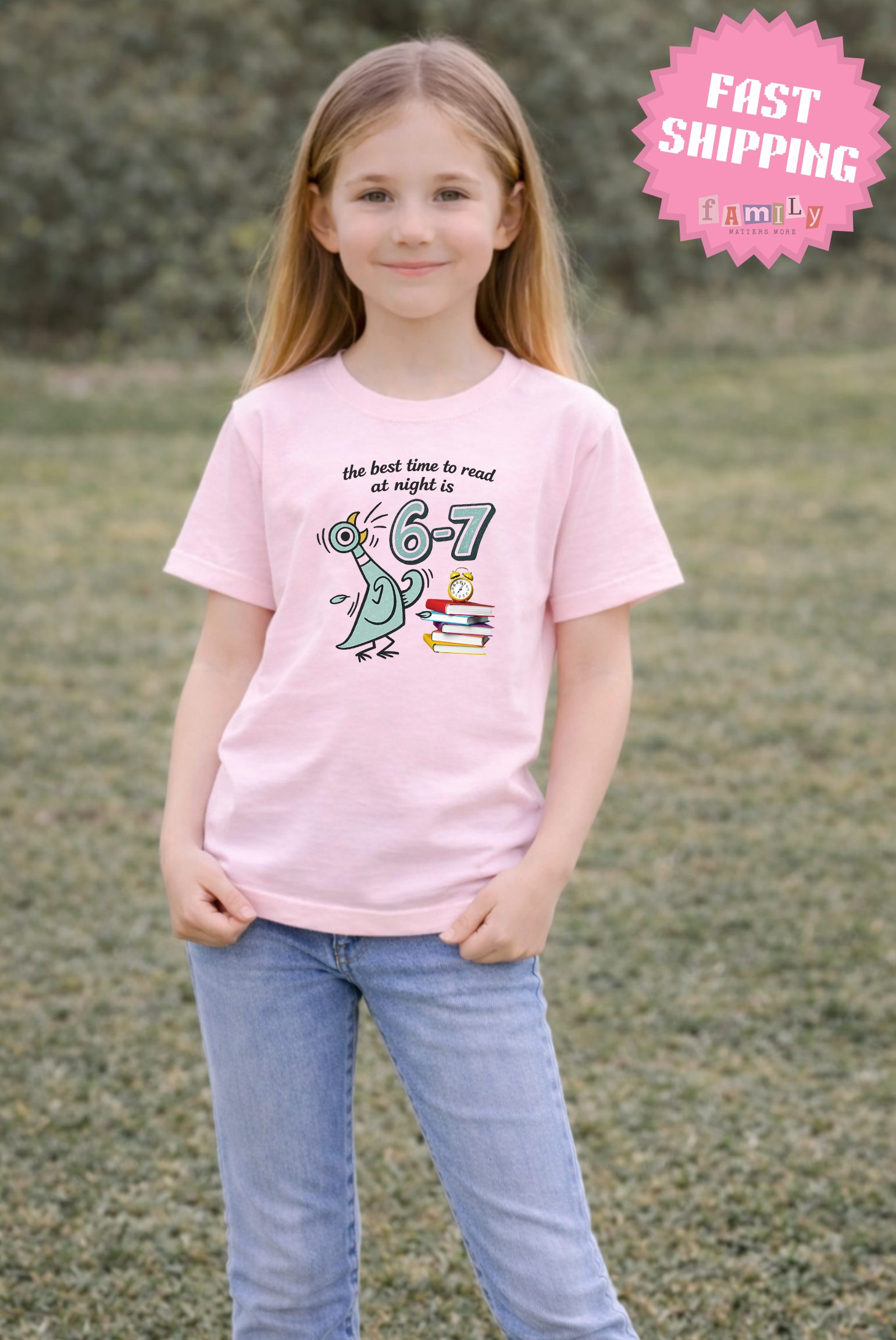 Comfort Colors Reading 6-7 T-Shirt, Pigeon Elephant Piggie Children's Books Shirt, Teacher 6 7 Tee, Funny Gifts for teachers appreciation