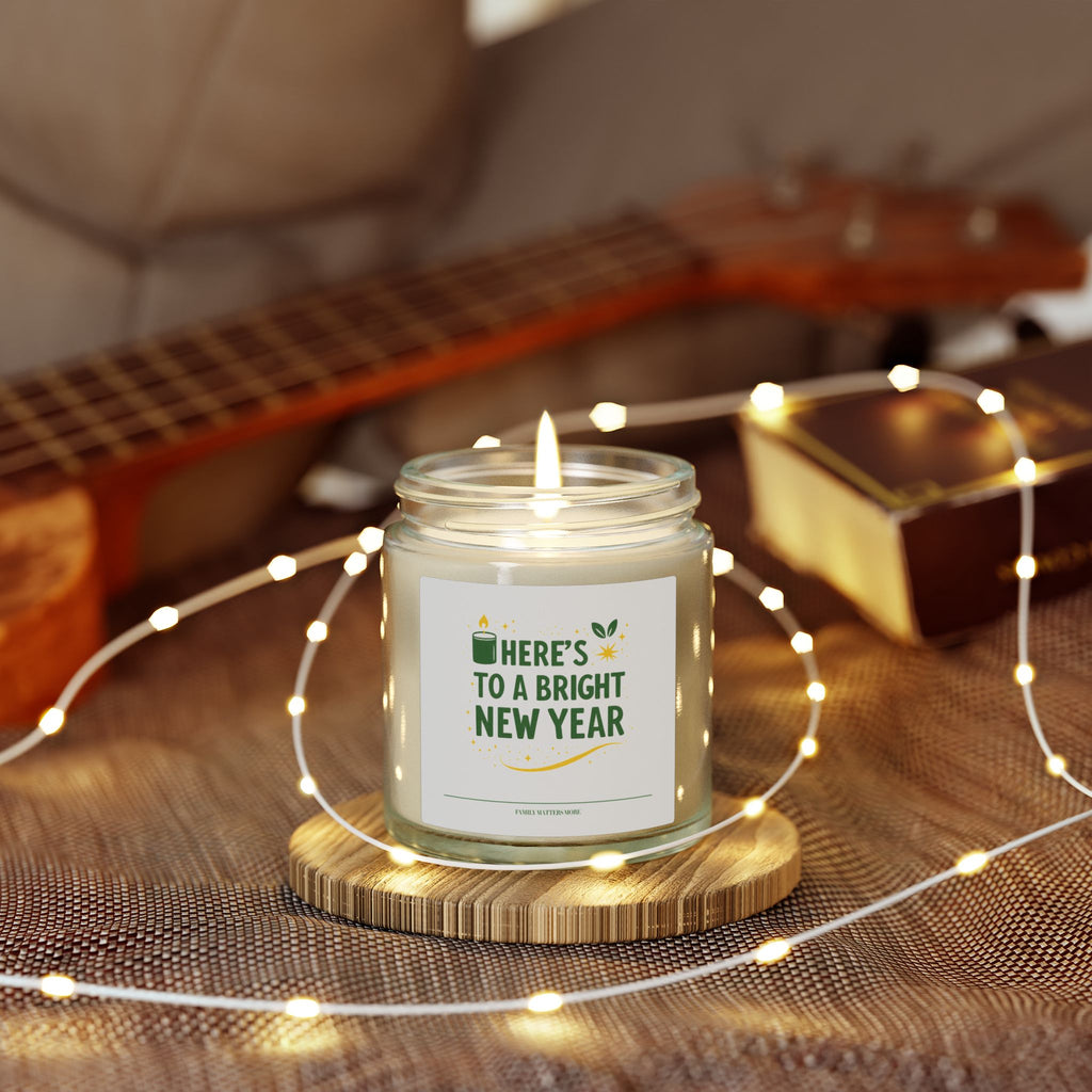 Heres To A Bright New Year Candle, 2026 Scented Soy Candle, New Years Eve Gift, Hand Poured Jar Candle, Holiday Home Decor