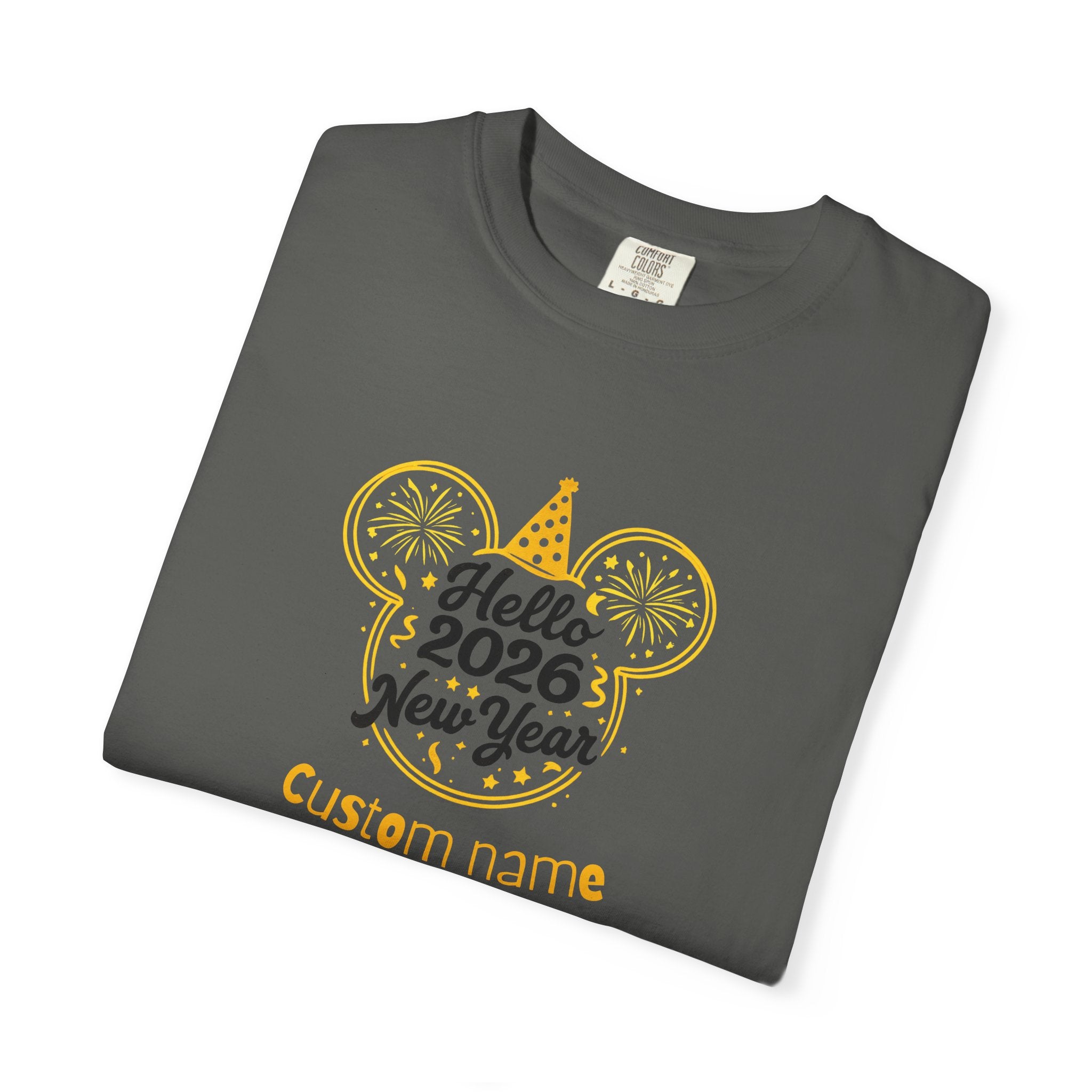 Hello 2026 Mouse Ears Family Shirts, Personalized New Year Matching Tees, Custom Mommy Daddy Sister Brother Baby, Unisex Adult Youth Toddler
