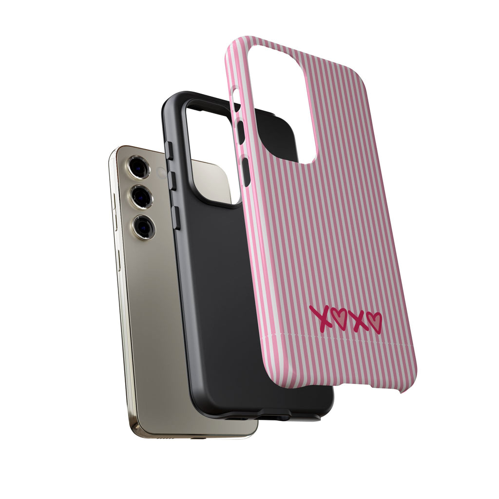 Galentines Day Pink Striped Lines phone case, Pink Stripe Iphone case | Tough Cases - Iphone, Samsung and Pixel Mobile cases