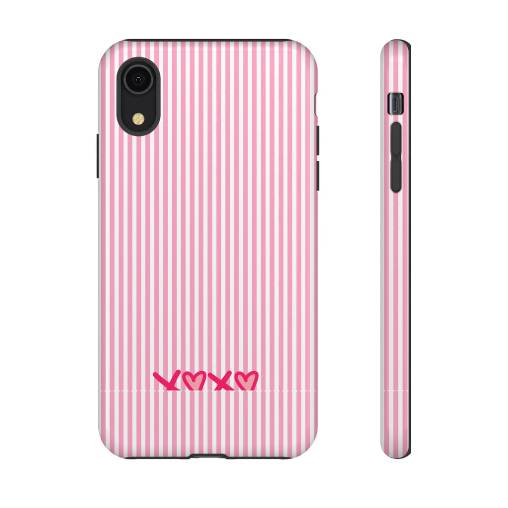 Galentines Day Pink Striped Lines phone case, Pink Stripe Iphone case | Tough Cases - Iphone, Samsung and Pixel Mobile cases