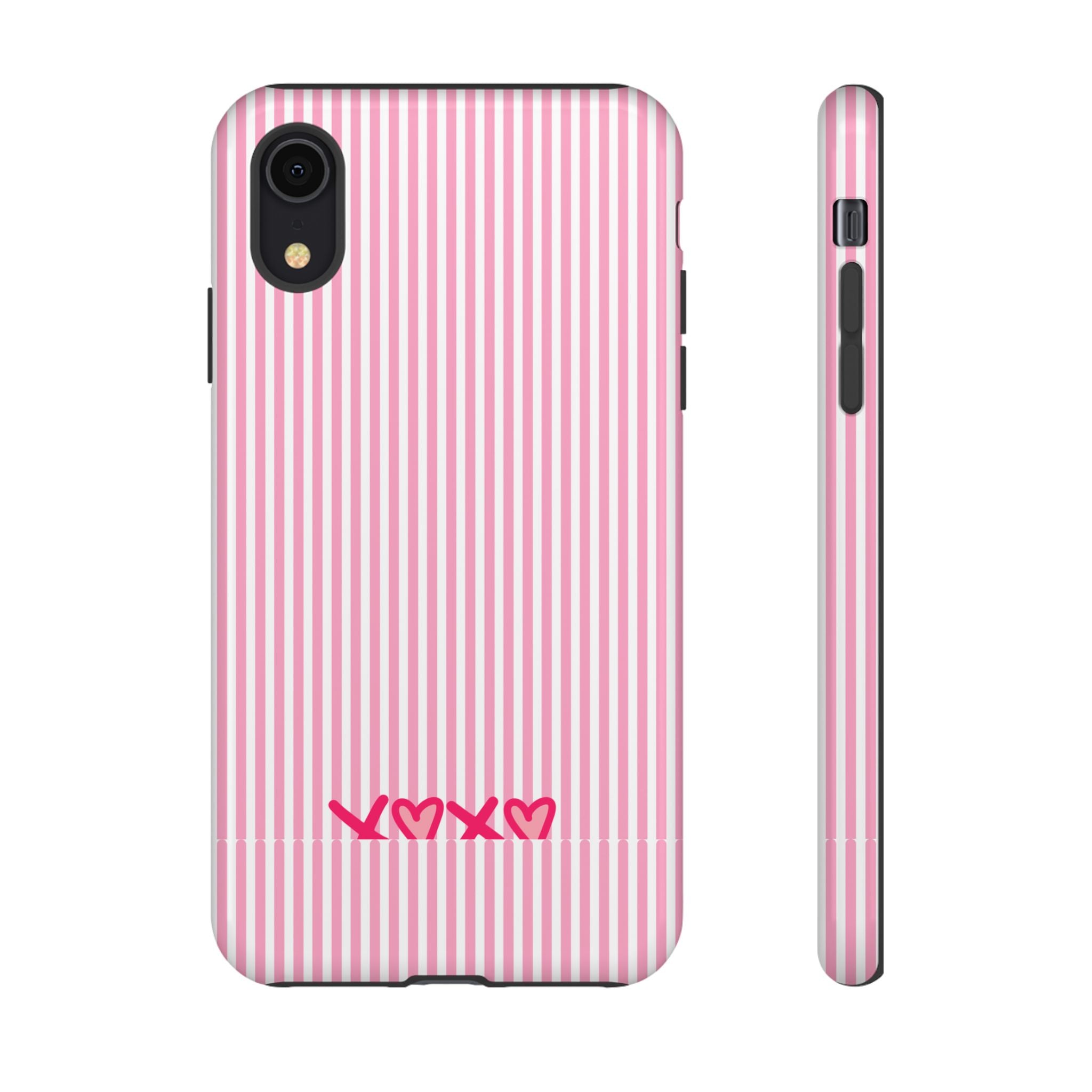 Galentines Day Pink Striped Lines phone case, Pink Stripe Iphone case | Tough Cases - Iphone, Samsung and Pixel Mobile cases