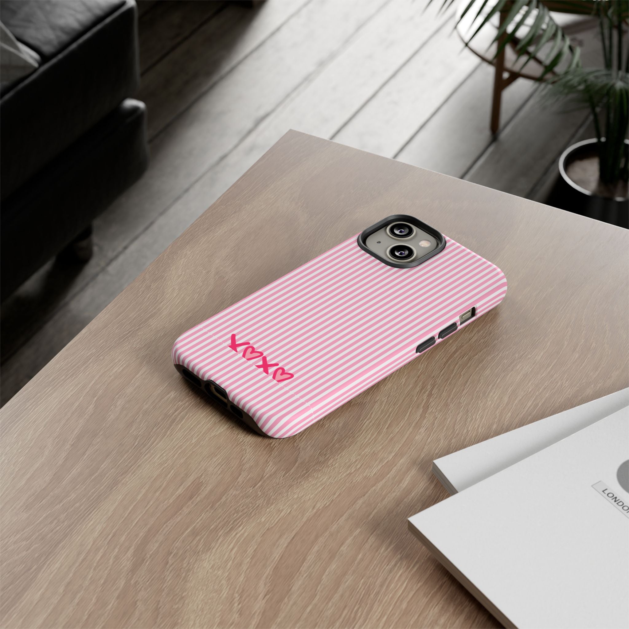 Galentines Day Pink Striped Lines phone case, Pink Stripe Iphone case | Tough Cases - Iphone, Samsung and Pixel Mobile cases