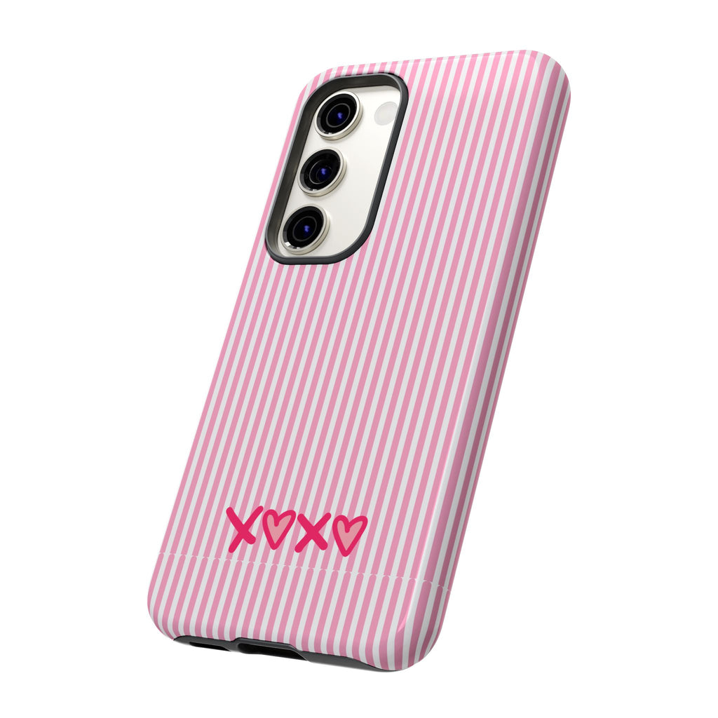 Galentines Day Pink Striped Lines phone case, Pink Stripe Iphone case | Tough Cases - Iphone, Samsung and Pixel Mobile cases