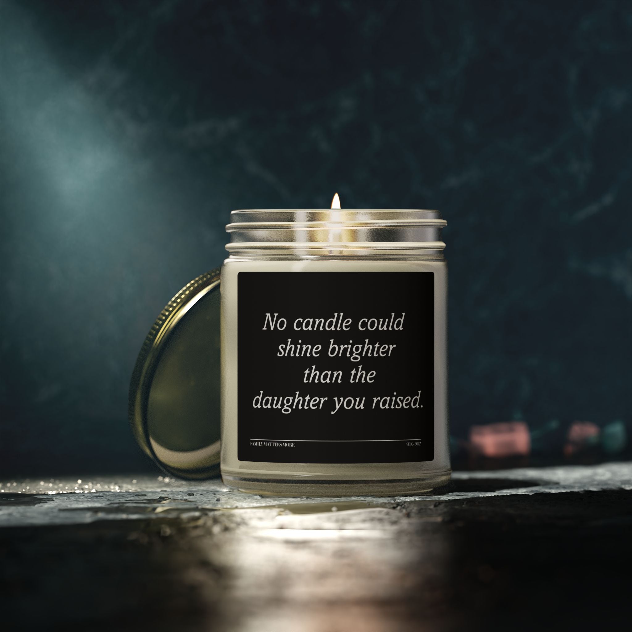 No candle shine brighter than Daughter Candle • Funny Gift for Mom or Dad from Daughter • Birthday Gift for Parents • 4oz - 9oz • Hand-Poured Soy Candle