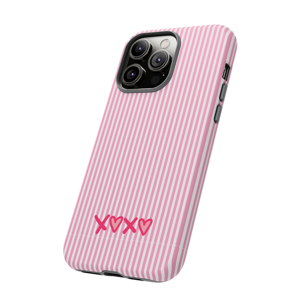 Galentines Day Pink Striped Lines phone case, Pink Stripe Iphone case | Tough Cases - Iphone, Samsung and Pixel Mobile cases
