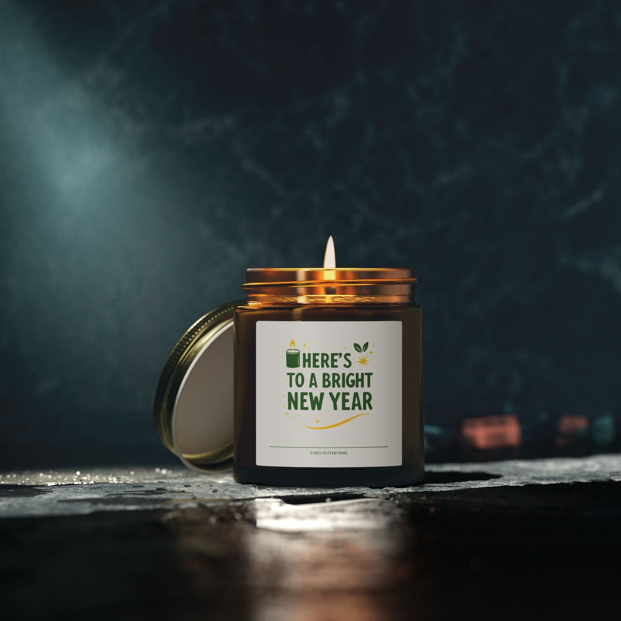 Heres To A Bright New Year Candle, 2026 Scented Soy Candle, New Years Eve Gift, Hand Poured Jar Candle, Holiday Home Decor