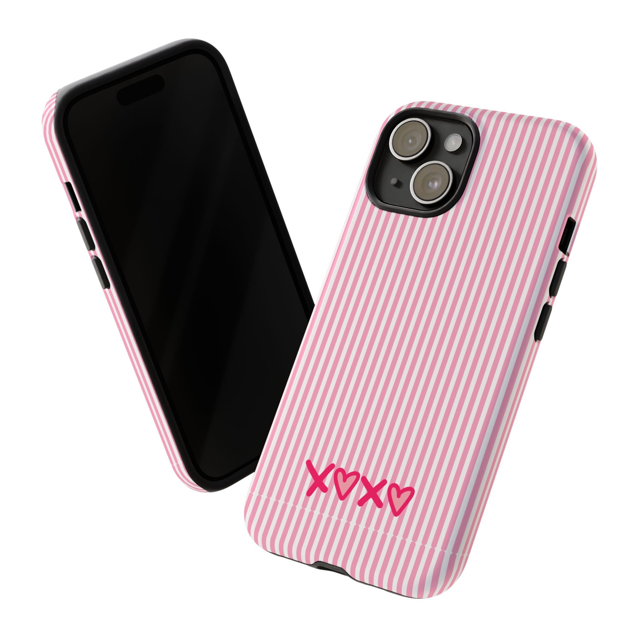 Galentines Day Pink Striped Lines phone case, Pink Stripe Iphone case | Tough Cases - Iphone, Samsung and Pixel Mobile cases