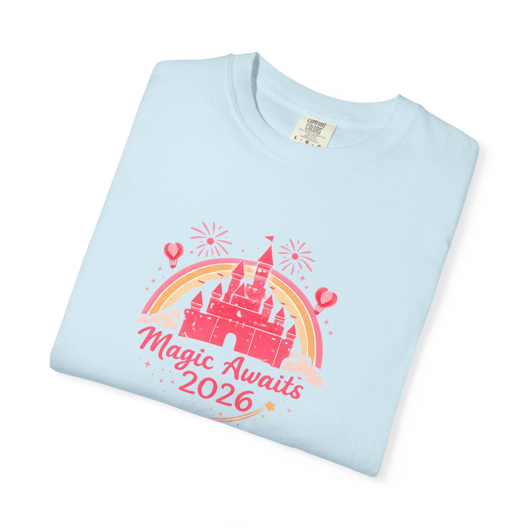Magic Awaits 2026 Family Matching Shirts, Castle Fireworks Vacation Tees, Unisex Adult Youth Toddler Baby, Park Trip Outfit