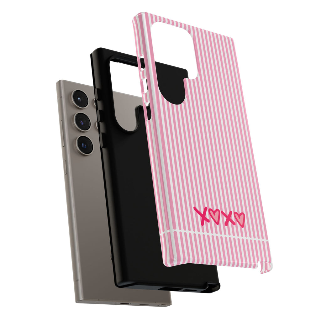 Galentines Day Pink Striped Lines phone case, Pink Stripe Iphone case | Tough Cases - Iphone, Samsung and Pixel Mobile cases