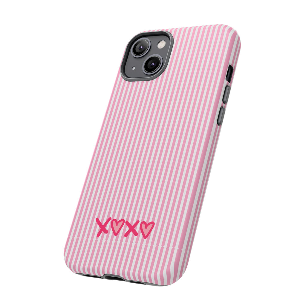 Galentines Day Pink Striped Lines phone case, Pink Stripe Iphone case | Tough Cases - Iphone, Samsung and Pixel Mobile cases