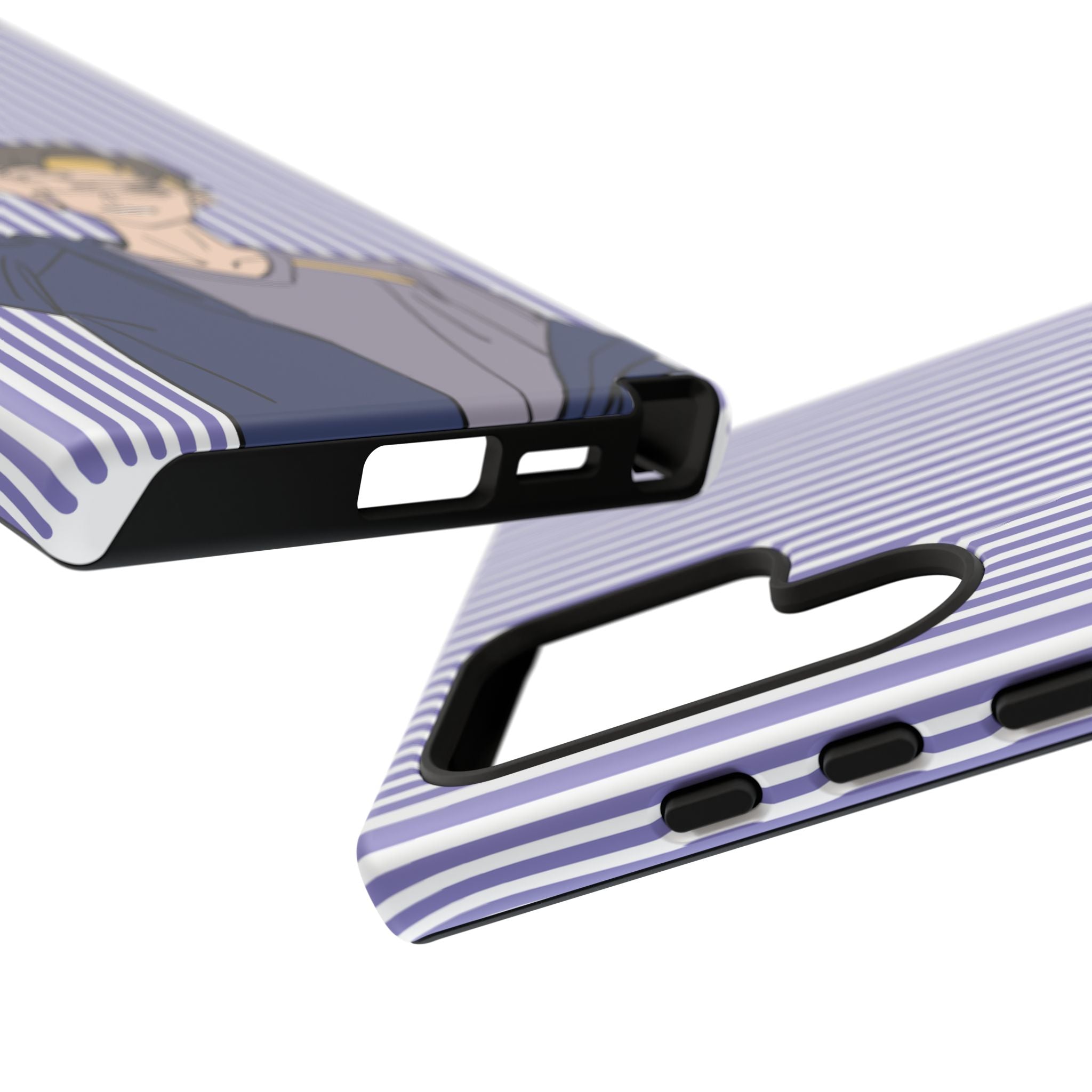 Casual Anime Guy Phone Case | Valentines Day Striped Lines phone case, Purple Stripe Iphone case - Iphone, Samsung and Pixel Mobile cases