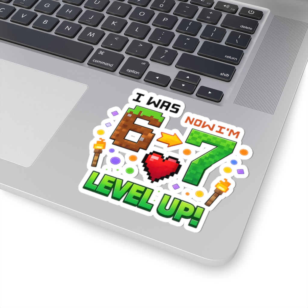 I Was 6 Now Im 7 Gamer Birthday Sticker, 7th Birthday Stickers, Game Party Sticker for Boys, Gaming Birthday, Birthday Gift for brother