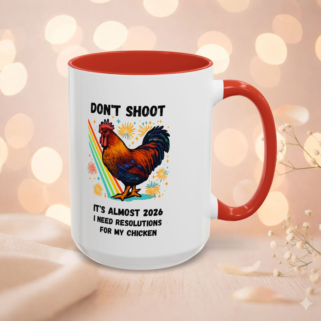 Dont Shoot 2026 Resolutions Mug, Funny Rooster Gamer Mug, Arc Raiders Inspired 11/15oz Coffee Mug, Gift for Brother