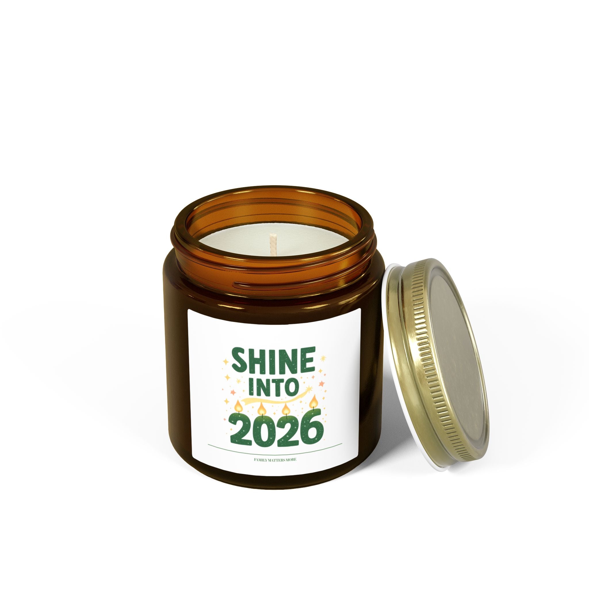 Shine Into 2026 Candle, Scented Soy Jar Candle 4oz 9oz, Hand Poured, Happy New Year Decor, New Years Eve Candle