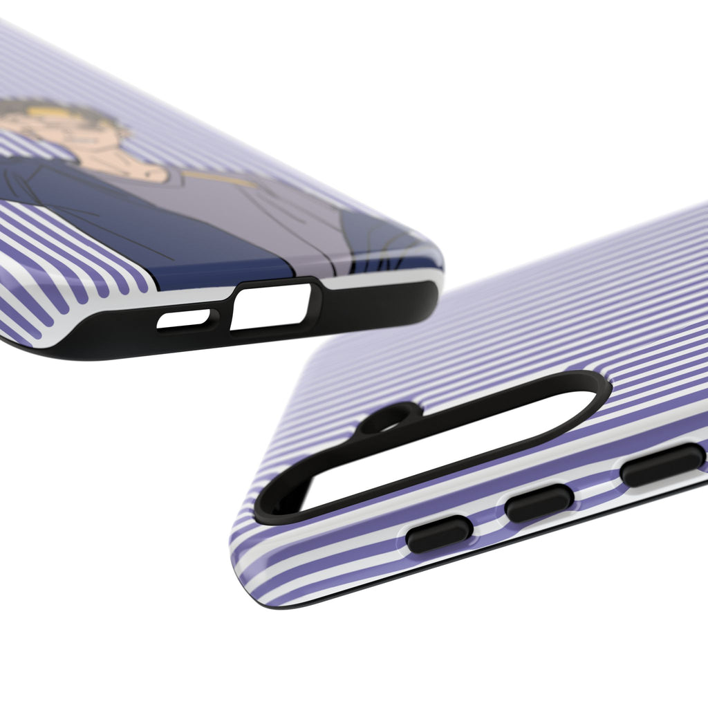 Casual Anime Guy Phone Case | Valentines Day Striped Lines phone case, Purple Stripe Iphone case - Iphone, Samsung and Pixel Mobile cases