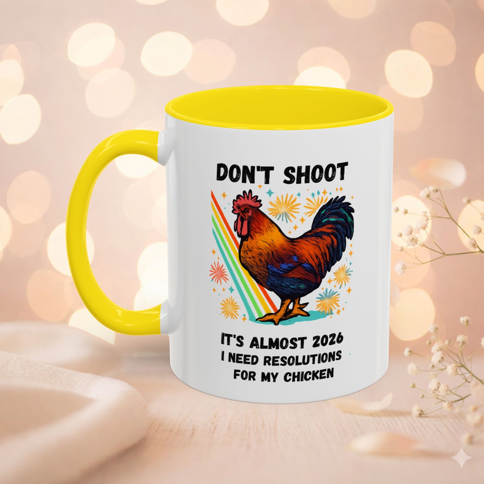 Dont Shoot 2026 Resolutions Mug, Funny Rooster Gamer Mug, Arc Raiders Inspired 11/15oz Coffee Mug, Gift for Brother
