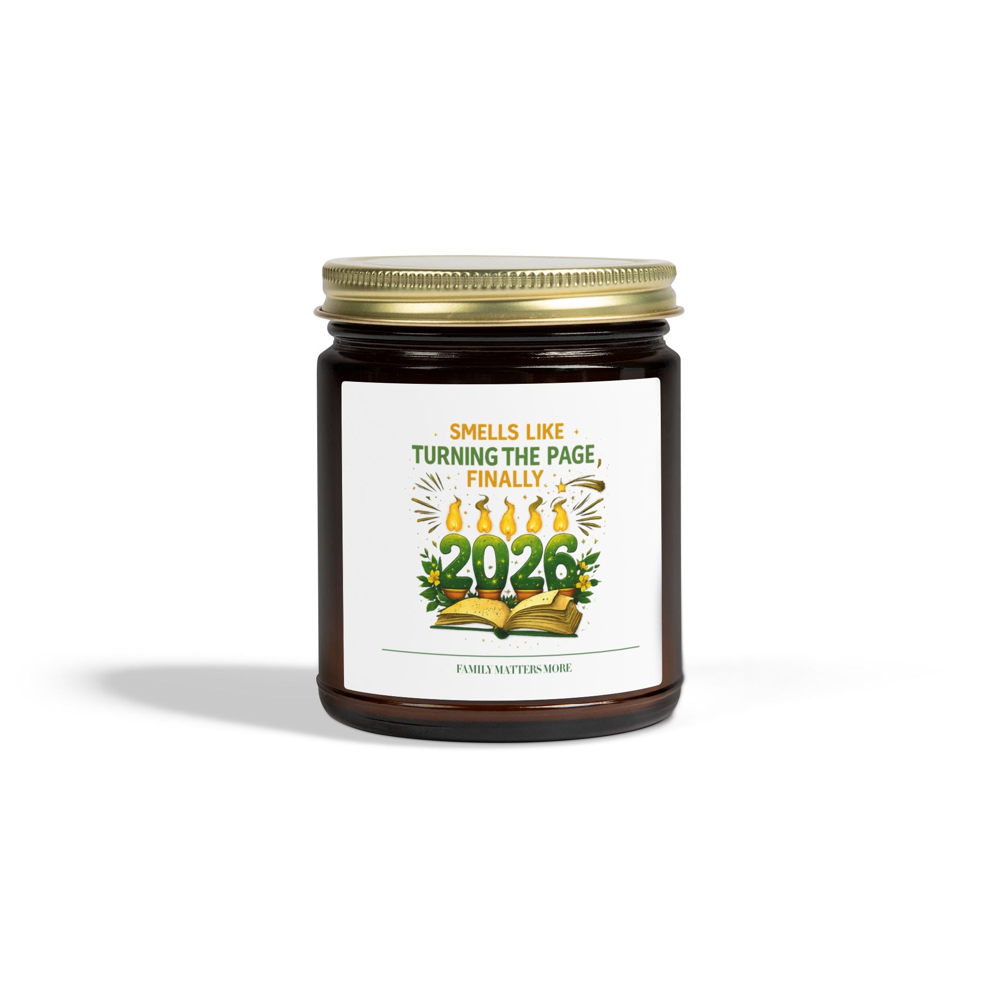Smells Like Turning The Page Finally Candle, Funny 2026 New Year Soy Candle 4oz 9oz, Book Lover Gift, Scented Jar
