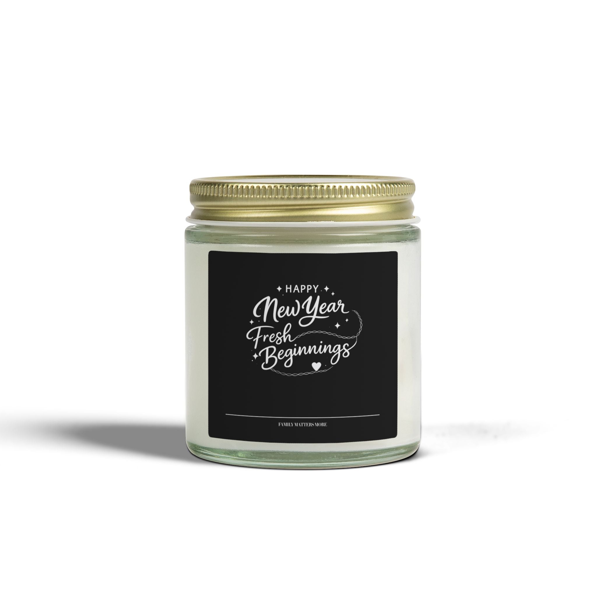 Happy New Year Fresh Beginnings Candle, Scented Soy Candle 4oz 9oz, New Years Eve Gift, Jar Candle