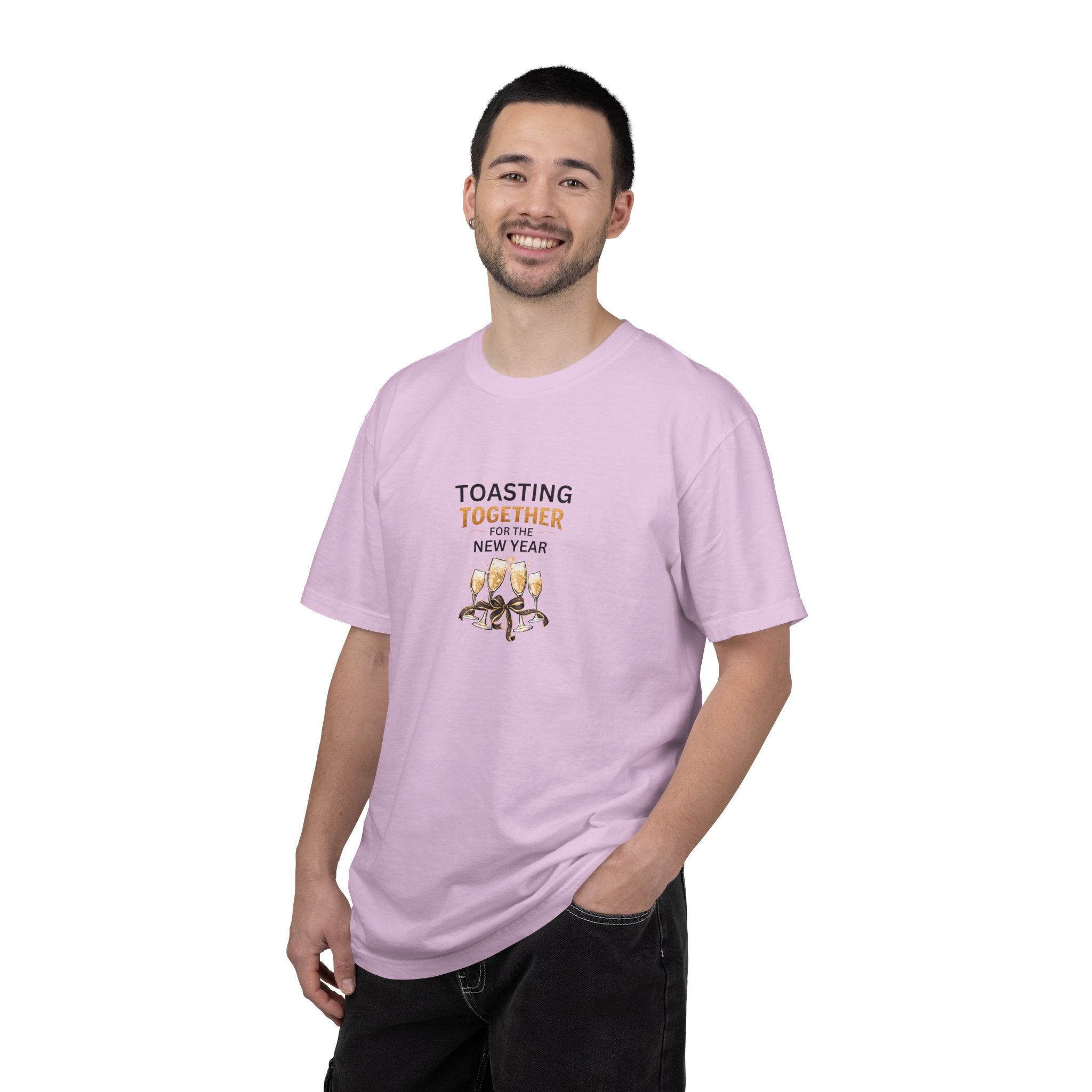 Toasting Together New Year Family Shirts, Matching New Years Eve Pajama Tops, Champagne Toast Outfit, Unisex Adult Youth Tee