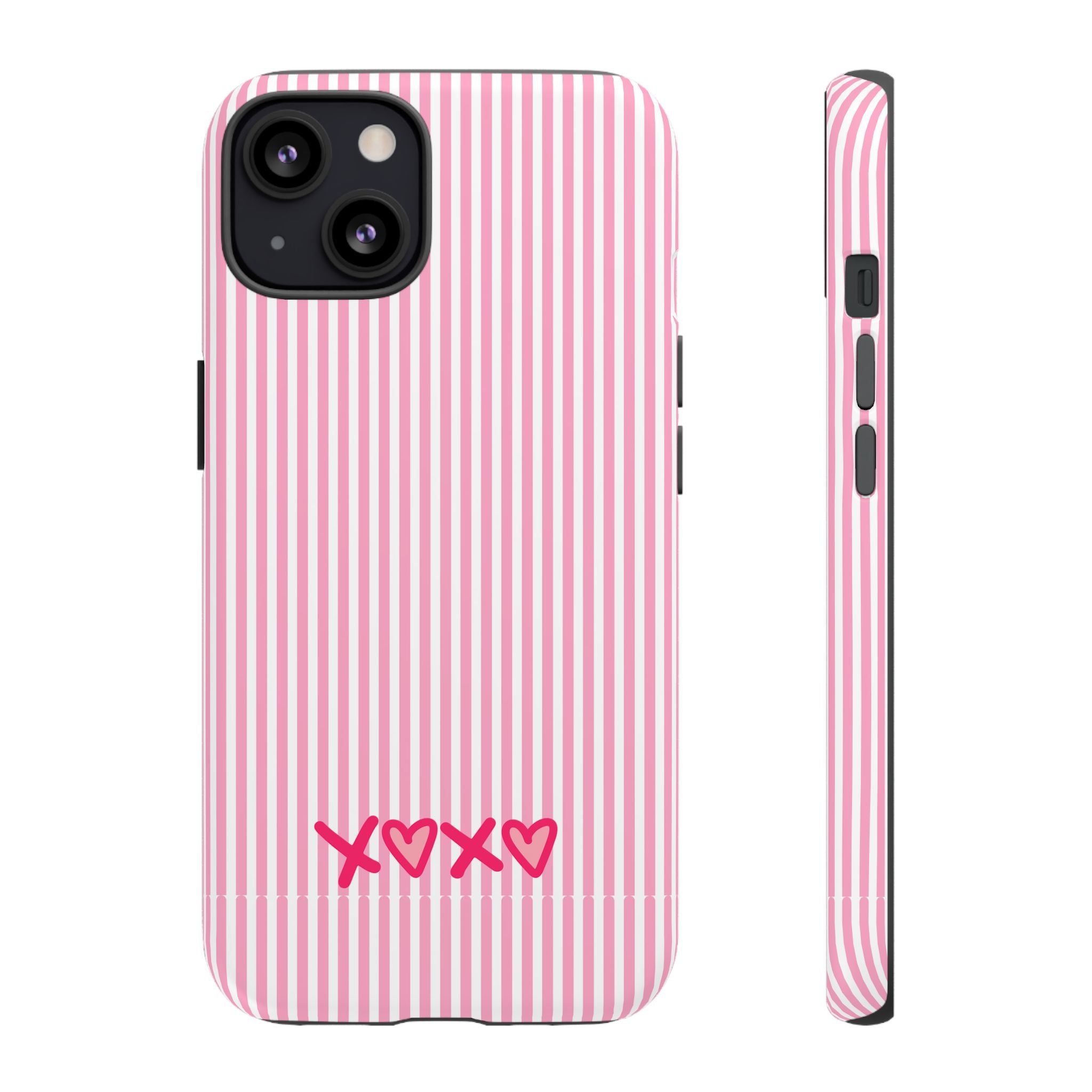 Galentines Day Pink Striped Lines phone case, Pink Stripe Iphone case | Tough Cases - Iphone, Samsung and Pixel Mobile cases