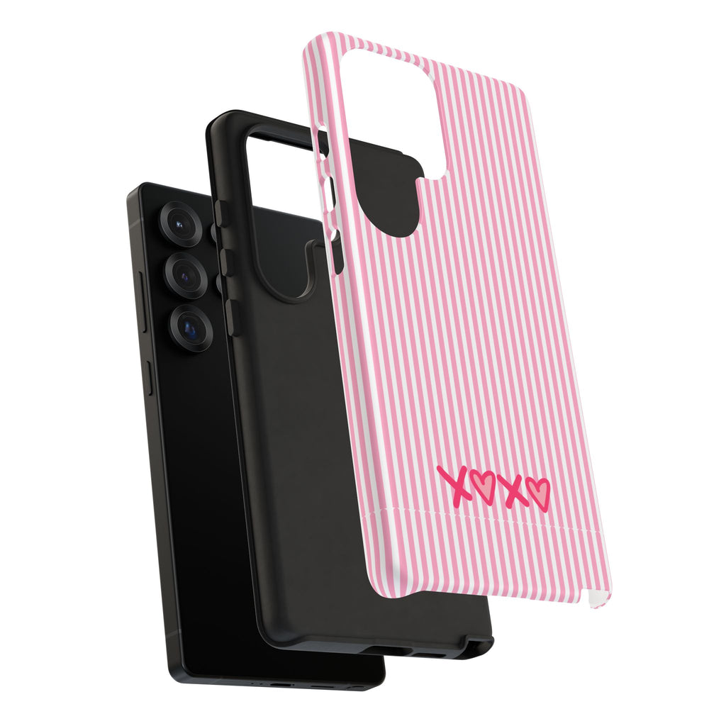 Galentines Day Pink Striped Lines phone case, Pink Stripe Iphone case | Tough Cases - Iphone, Samsung and Pixel Mobile cases