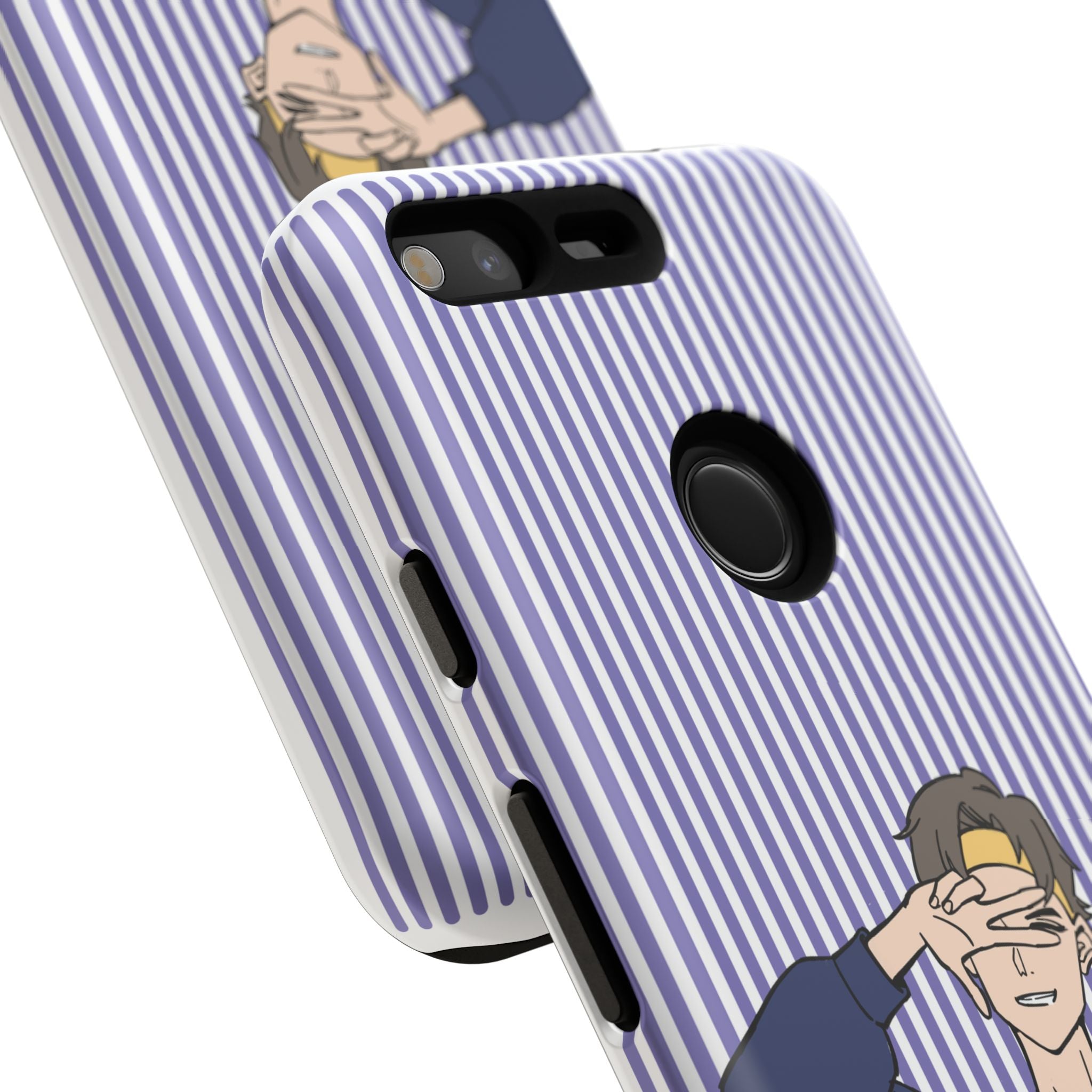 Casual Anime Guy Phone Case | Valentines Day Striped Lines phone case, Purple Stripe Iphone case - Iphone, Samsung and Pixel Mobile cases