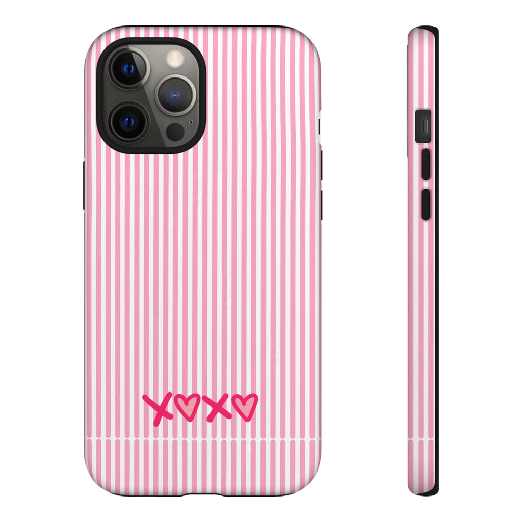 Galentines Day Pink Striped Lines phone case, Pink Stripe Iphone case | Tough Cases - Iphone, Samsung and Pixel Mobile cases