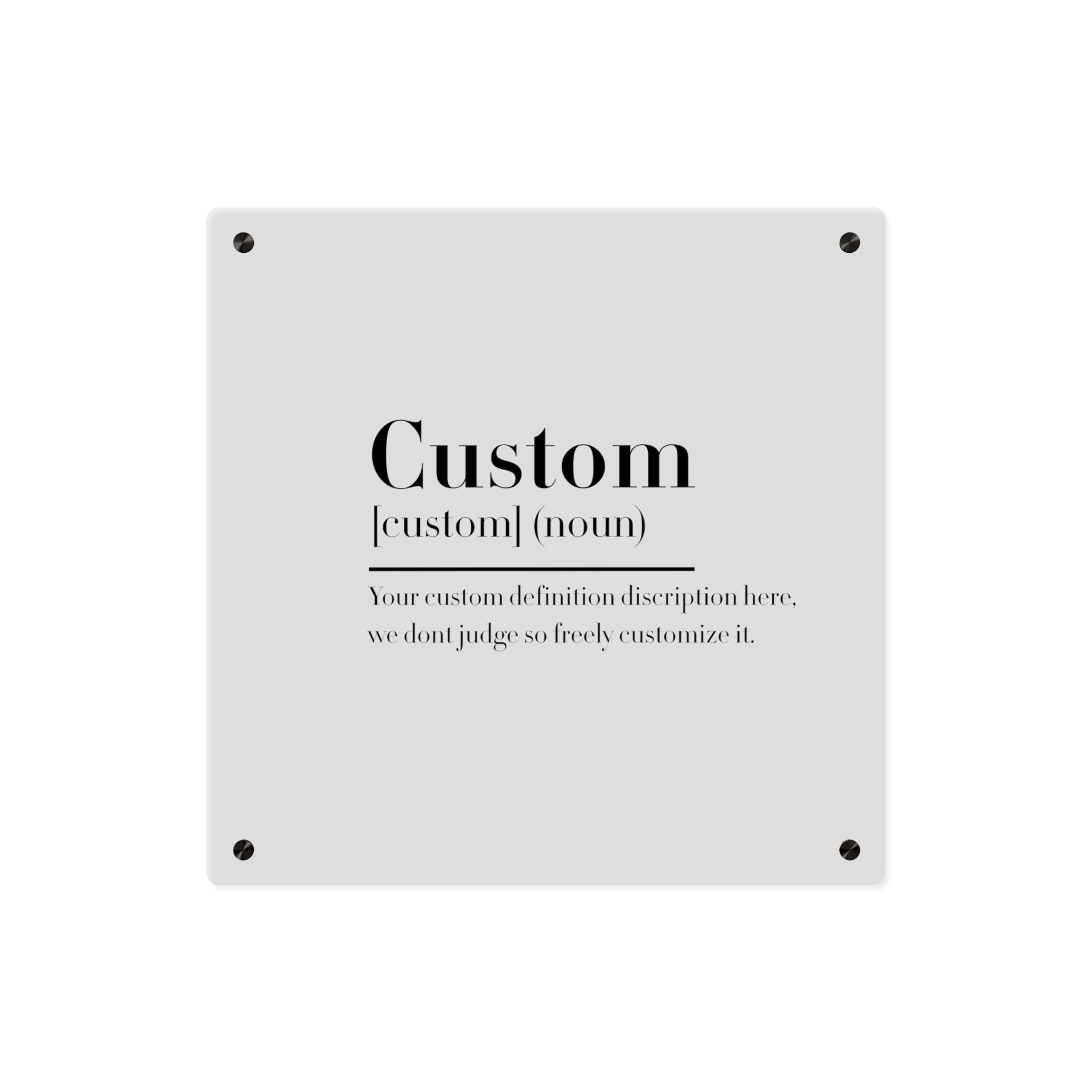 Custom Quote Definition Acrylic Wall Art Panel | Personalizable Quote Definition Acrylic Wall Art, Cutsom qoutation wall art hanging panel