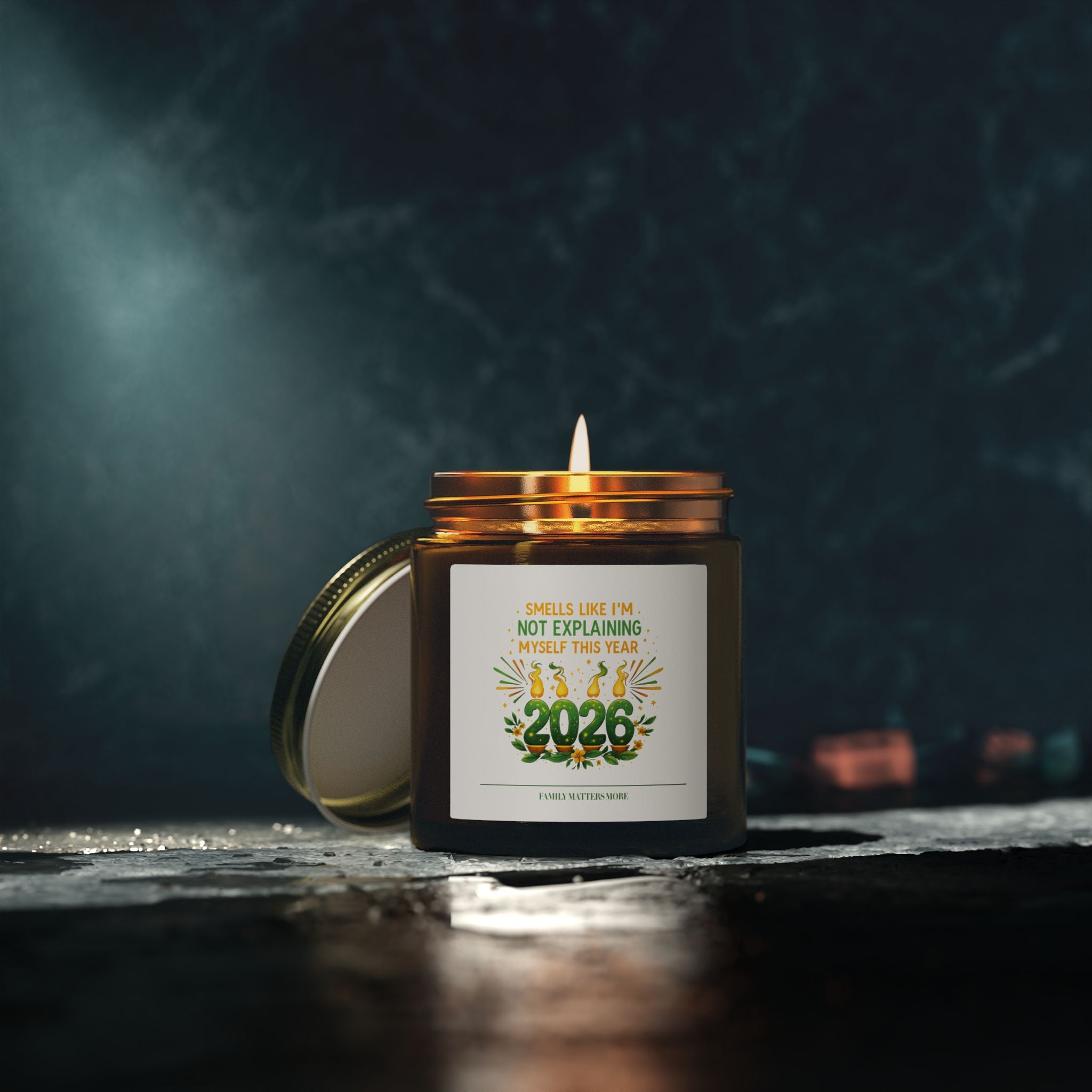 Smells Like Im Not Explaining Myself This Year Candle, Funny 2026 New Year Soy Candle 4oz 9oz, Scented Jar, NYE Gift